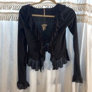 NWT Black Tie Top